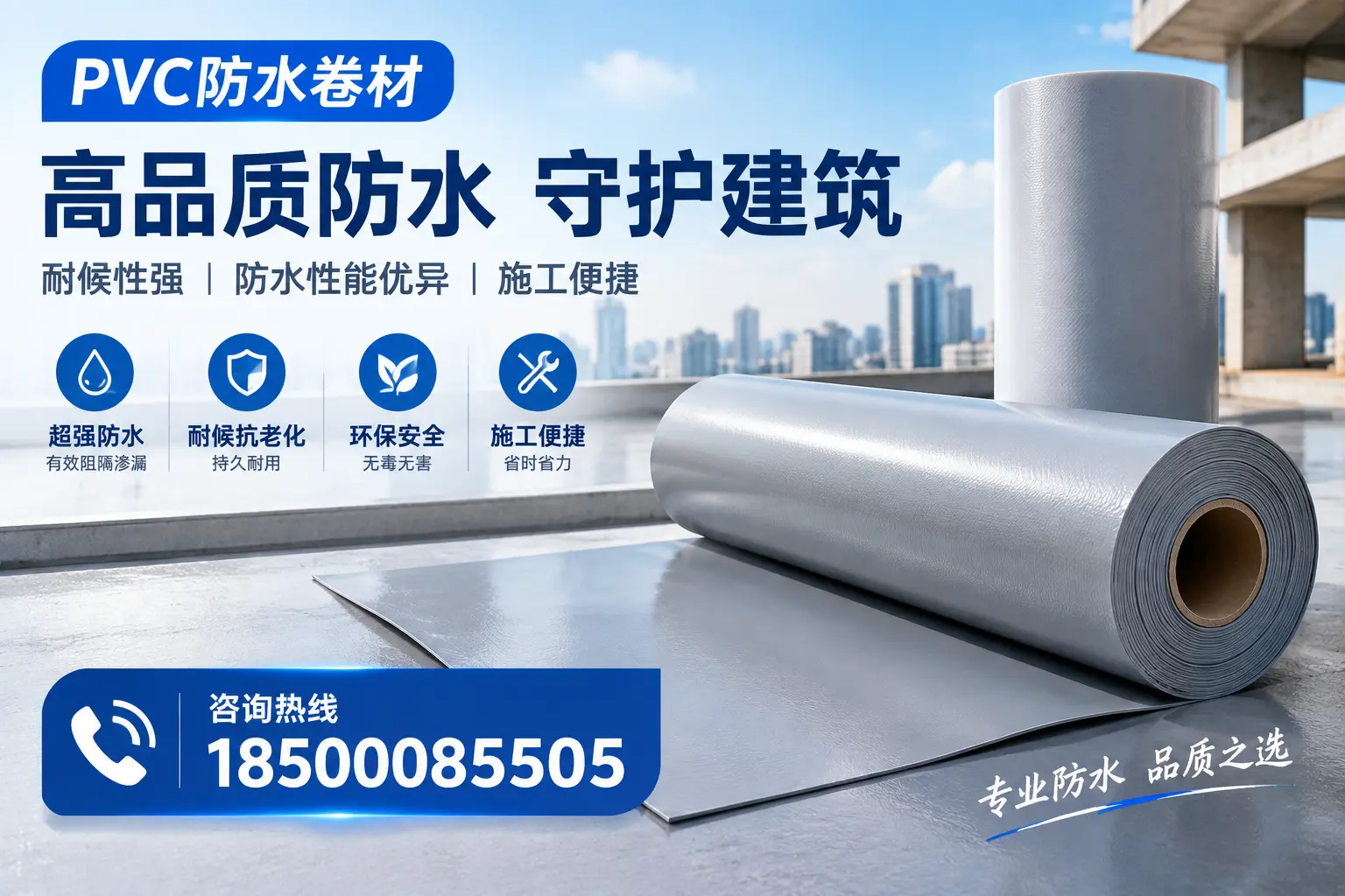 PVC防水卷材的防水效果评测，适合鹤岗的科学依据